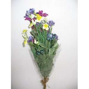  20 artificial floral bouquet, bright blue colors: Arts 