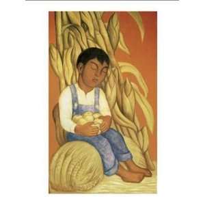 Nino Dumendo by Diego Rivera. Size 23.5 inches width by 31.5 inches 