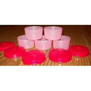  Tupperware Smidgets in Pink and Red Set of 5