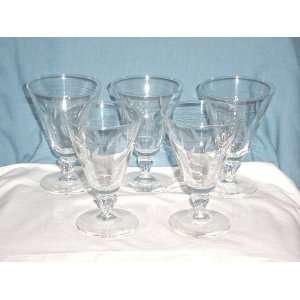   Set of 5 Cut Glass Stem Tumblers or dessert glasses: Everything Else