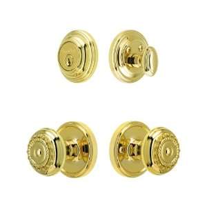   Entry Set with Parthenon Knobs Keyed Alike in PVD with 2 3/8 Backset