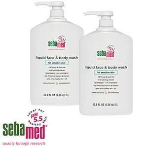  Sebamed Soap Free Face & Body Wash w/Pump 2 pack   1 Liter 