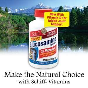 Schiff Glucosamine 1,500 mg with Vitamin D 400 IU, 170 Coated Tablets 