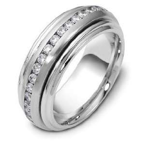   SPINNING Wedding Band Ring with 37 Diamonds   7 Dora Rings Jewelry