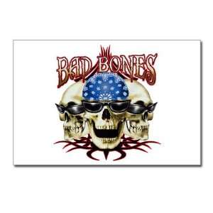  Postcards (8 Pack) Bad Bones Skulls 
