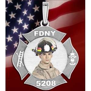  Firefighter Badge Photo Pendant Picture Charm With Name 