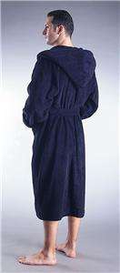 Mens Hooded Turkish Terry Cotton Hotel Bathrobe With Hood Robe S M L 