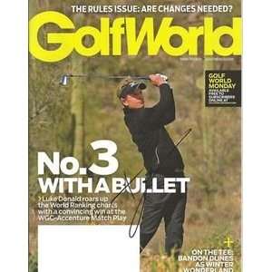  Luke Donald Signed GolfWorld Magazine March 7 2011: Sports 
