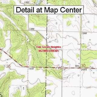 USGS Topographic Quadrangle Map   Oak Grove Heights, Missouri (Folded 