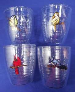 Tervis 12 oz Bird Insulated Tumblers 4 different birds set lot NICE 