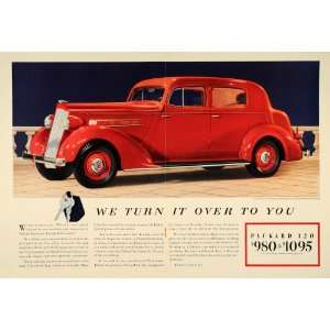  1935 Ad Packard Motor Red 120 Club Sedan 5 Passenger 