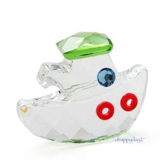 by Swarovski~Tommy TUGBOAT~Crystal Toy Boat Figurine  