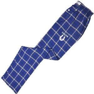   Colts Royal Blue Crossover Flannel Pajama Pants: Sports & Outdoors