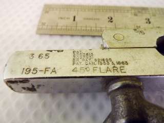 Imperial Eastman 195 fa Copper Tube Flaring Tool  