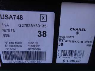 CC CHANEL M7513 BLACK GOLD TWEED SUEDE METALLIC CAP CAGED TOE KNEE 
