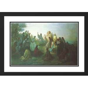 Dore, Gustave 40x28 Framed and Double Matted Jesus Preaching on the 