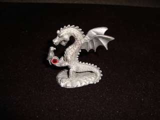 Spoontiques Pewter Dragon with Ruby  
