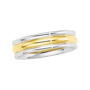  14k Two Tone Design Band Ring   Size 10   JewelryWeb 
