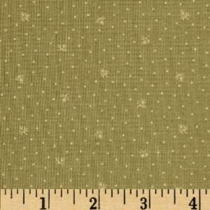  44 Wide Blossom Lane Dots Olive Fabric By The Yard: Arts 