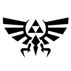  Zelda Triforce Decal 6 White Sticker 