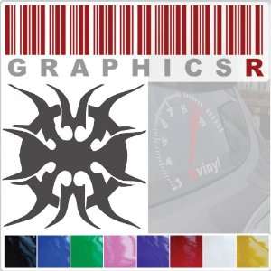   Decal Graphic   Tribal Design Tattoo Rising Sun A881   Red: Automotive