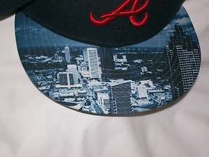ATLANTA BRAVES MLB NEW ERA 59FIFTY CITYSCAPE FITTED CAP Wool Blend 