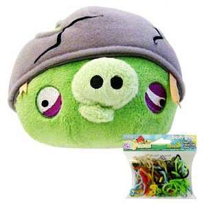  Angry Birds 5 Plush Helmet Pig w/ Sound and FREE Silly 