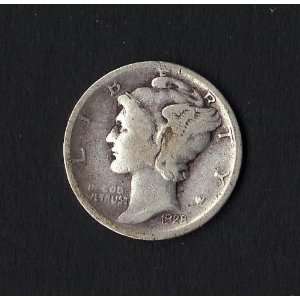  1928 D Mercury Silver Dime 
