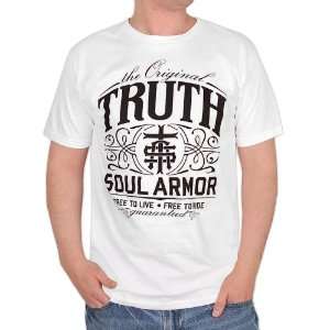  Truth Soul Armor White Medium Beginning Mens Short Sleeve 