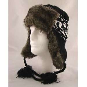   Fur Knitted Trooper Trapper Bomber Hunting /Ski Hat: Everything Else