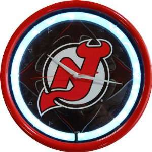  New Jersey Devils Plasma Neon Clock: Sports & Outdoors