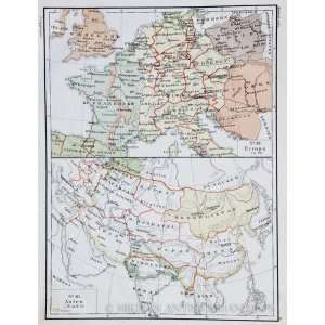  Norstedt Map of Europe and Asia in 1250 (1876) Office 