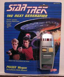 Star Trek:Next Gen 1988 Galoob Phaser  MINT on Card  