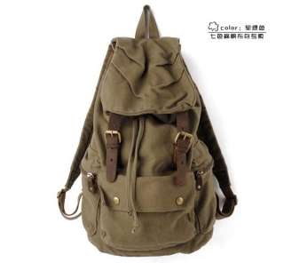 NWT Leather Canvas Durable Travel backpacks Vintage shoulders package 