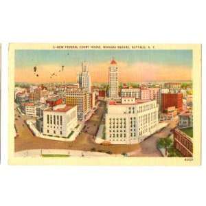    Postcard New York Court House Niagara Square 1947 