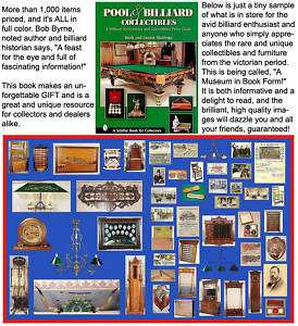 Pool and Billiard Collectibles book   from the authors  