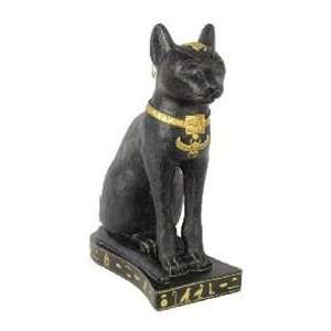  Bastet Egyptian Cat, Black Finish, 12H 