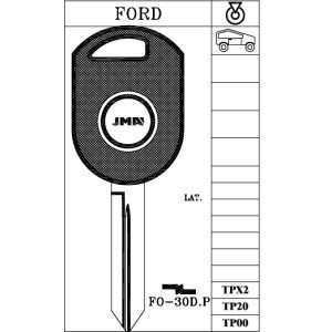 Key Blank, Ford H84PT W/O Transponder
