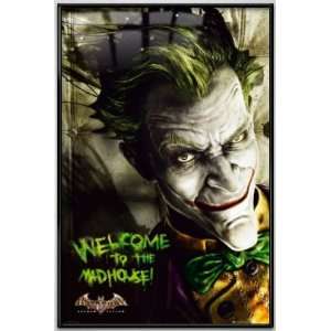  Batman Arkham Asylum   Framed Gaming Poster (Joker) (Size 