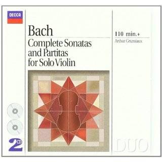 Bach Complete Sonatas and Partitas for Solo Violin Audio CD ~ Johann 