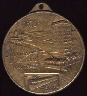 ARGENTINA GREAT BRITAIN SCARCE BEAUTY TRAMWAY MEDAL1926  