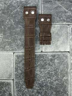 22mm Leather Strap with Rivet Fit IWC BIG PILOT Brown  