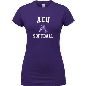   Wildcats Purple Womens Softball Arch T Shirt: Sports & Outdoors
