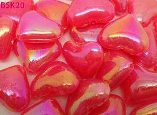 500g/800 Red Heart 15mm Wholesale bulk lot Acrylic Loose Spacer Charm 