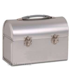Plain Metal Dome Lunch Box   Silver:  Home & Kitchen