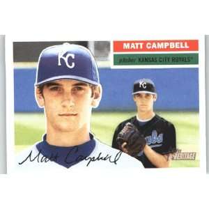  2005 Topps Heritage #448 Matt Campbell SP RC   Kansas City 