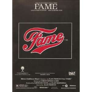  Sheet Music Fame From the Motion Picture Fame 70 