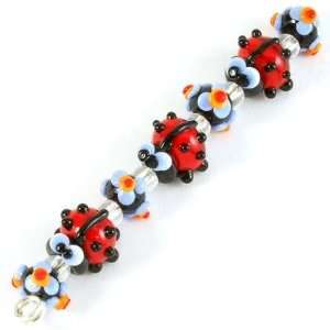    Handmade Tiny Ladybug Lampwork Bead Set Arts, Crafts & Sewing