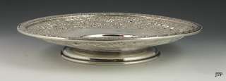 ANTIQUE TIFFANY REPOUSSÉ STERLING SILVER FOOTED DISH  