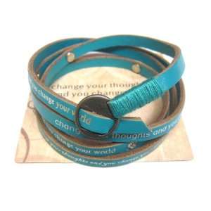   Quote Wrap Bracelet   Change your thoughts and you change your world